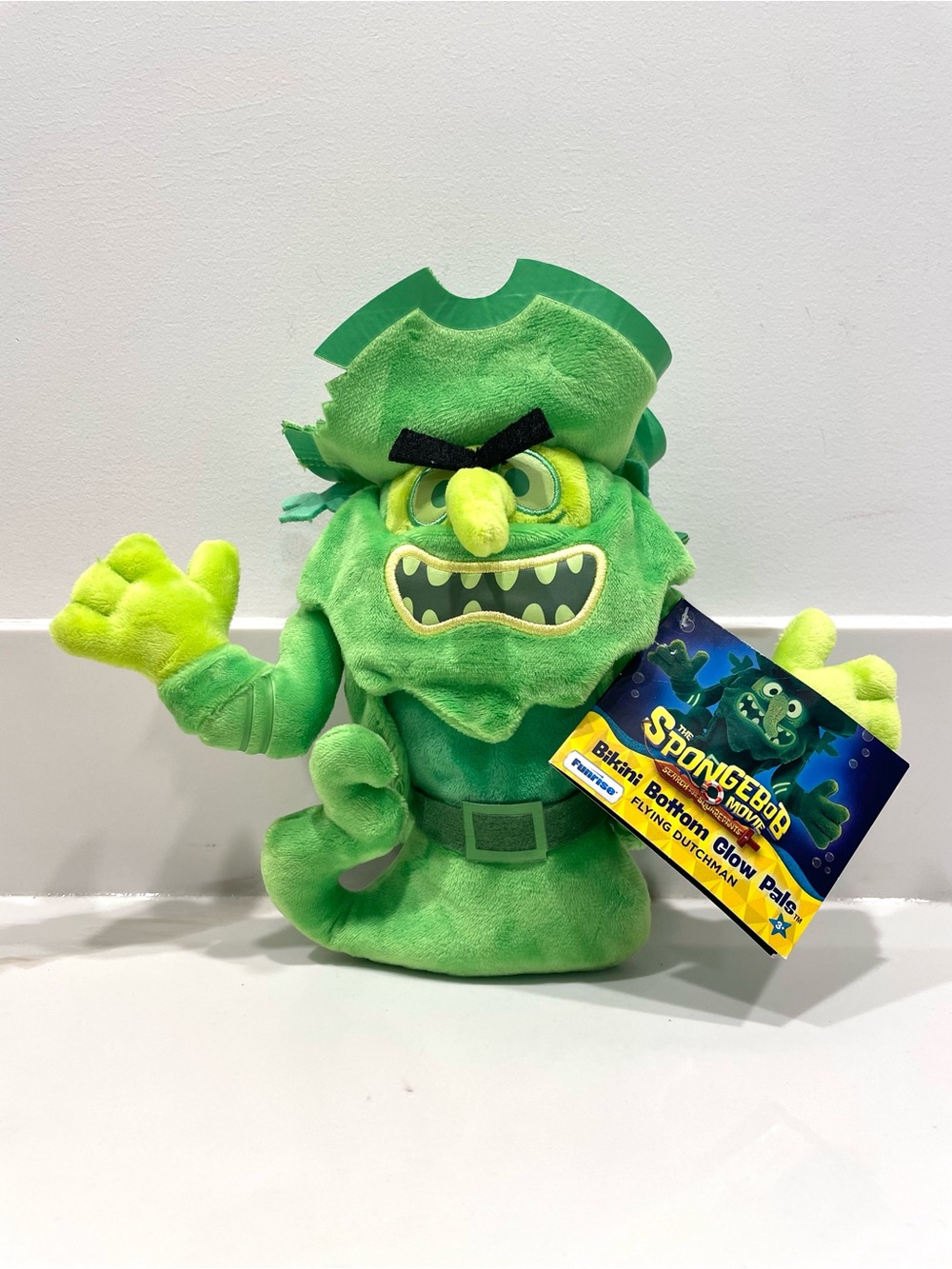 🟤2/$25 NEW The SpongeBob Movie Bikini Bottom Glow Pals Flying Dutchman Plush Toy